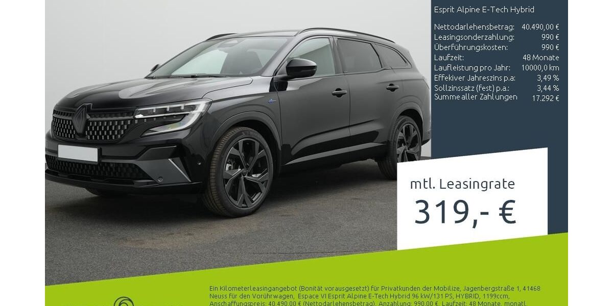 Renault Espace 5.000 km 40.380 &euro; Borken 46325