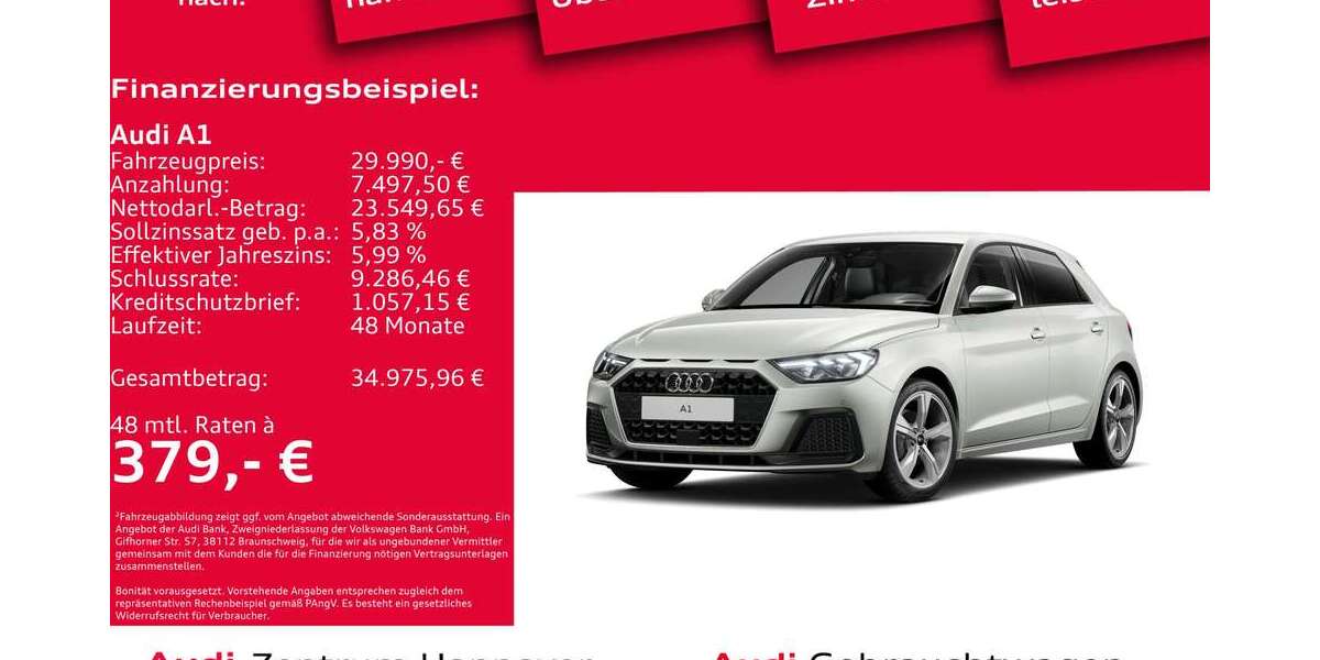 Audi A1 6.962 km 29.990 &euro; Hannover 30179