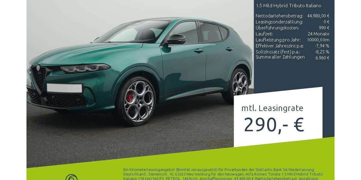 Alfa Romeo Tonale 2.500 km 44.980 &euro; Borken 46325