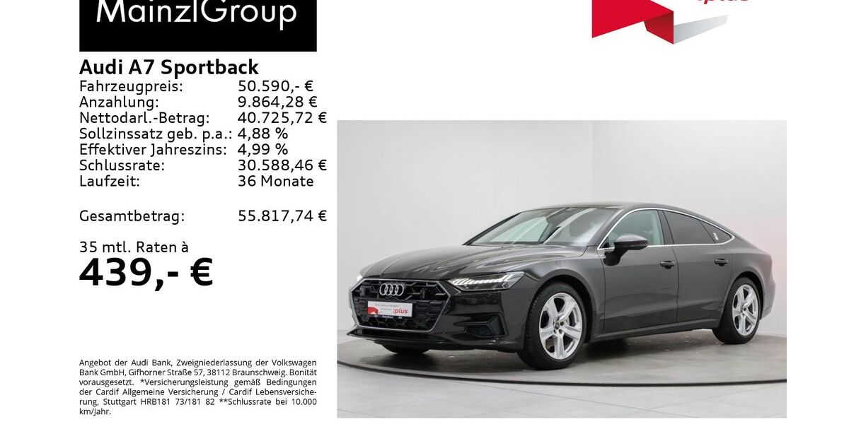 Audi A7 11.200 km 50.590 &euro; Feldkirchen/Westerham 83620