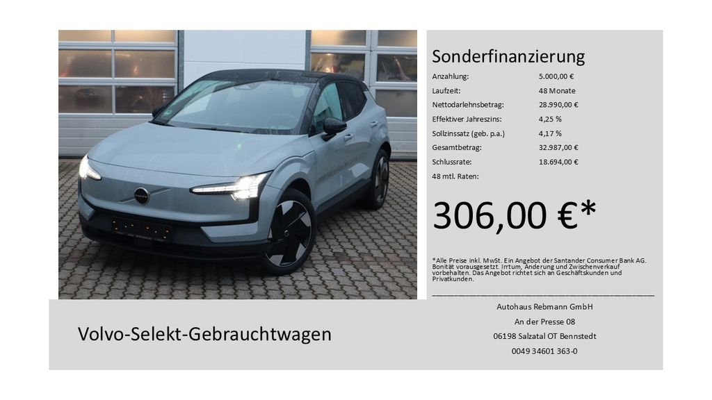 Volvo EX30 12.820 km 33.990 &euro; Salzatal OT Bennstedt 06198