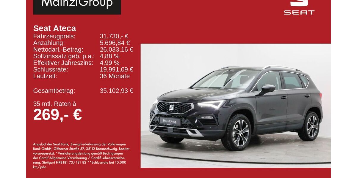 Seat Ateca 4.775 km 31.730 &euro; Feldkirchen/Westerham 83620