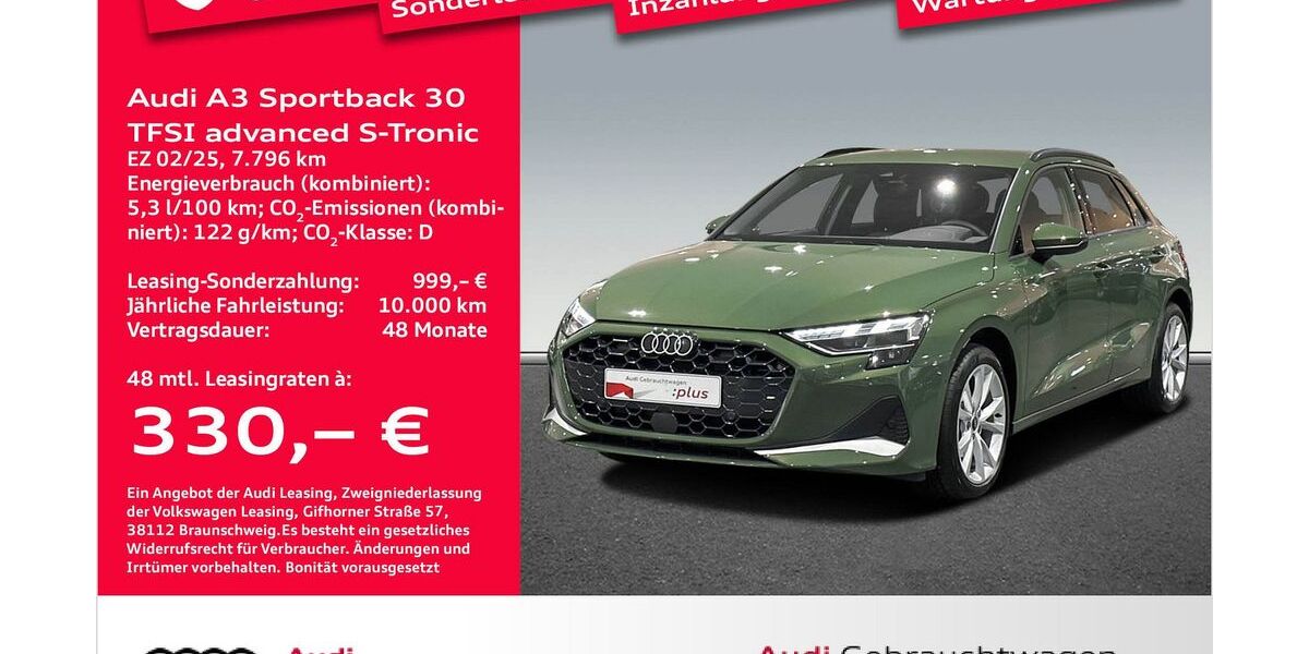 Audi A3 7.801 km 32.860 &euro; Bremerhaven 27576