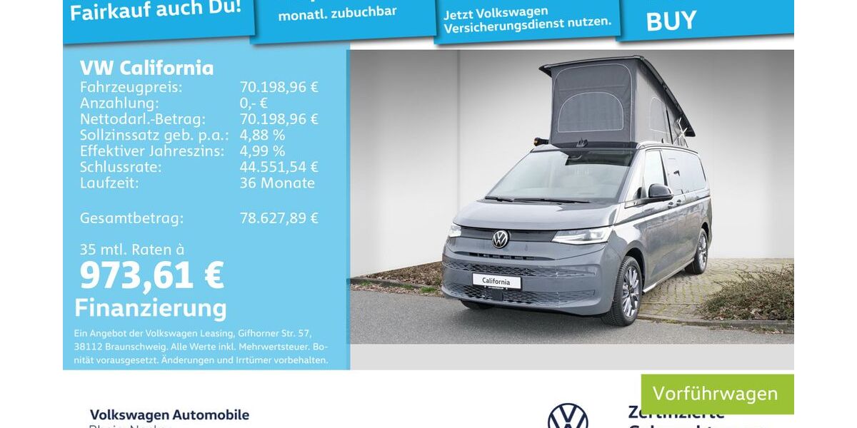 VW T7 California 14.900 km 67.499 &euro; Mannheim 68309