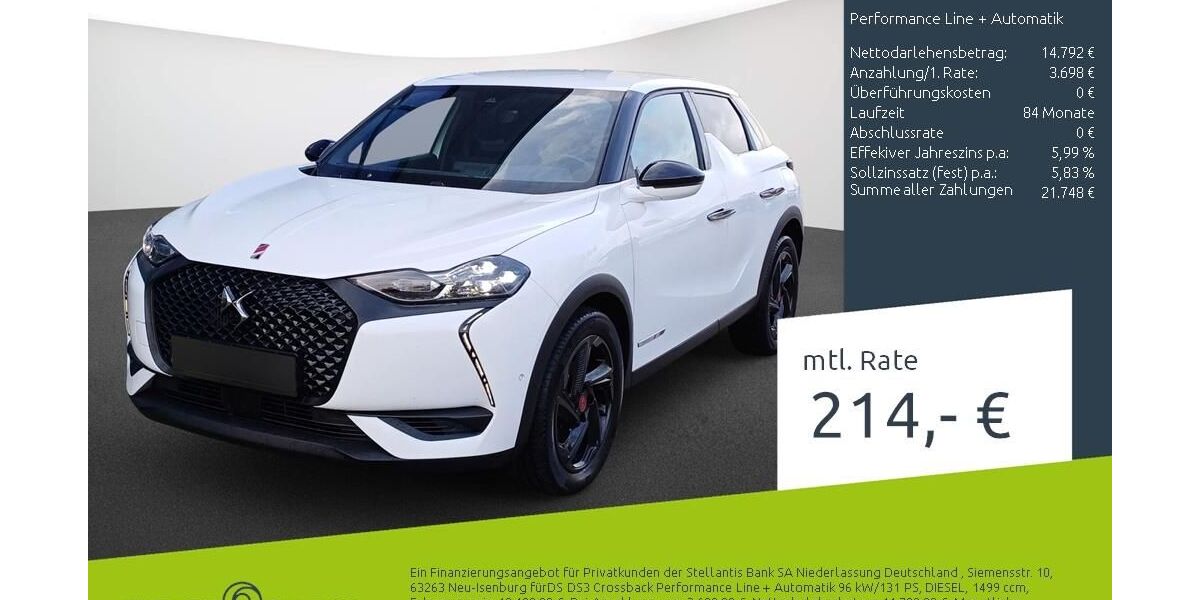 DS Automobiles DS3 Crossback 62.910 km 18.970 &euro; Borken 46325