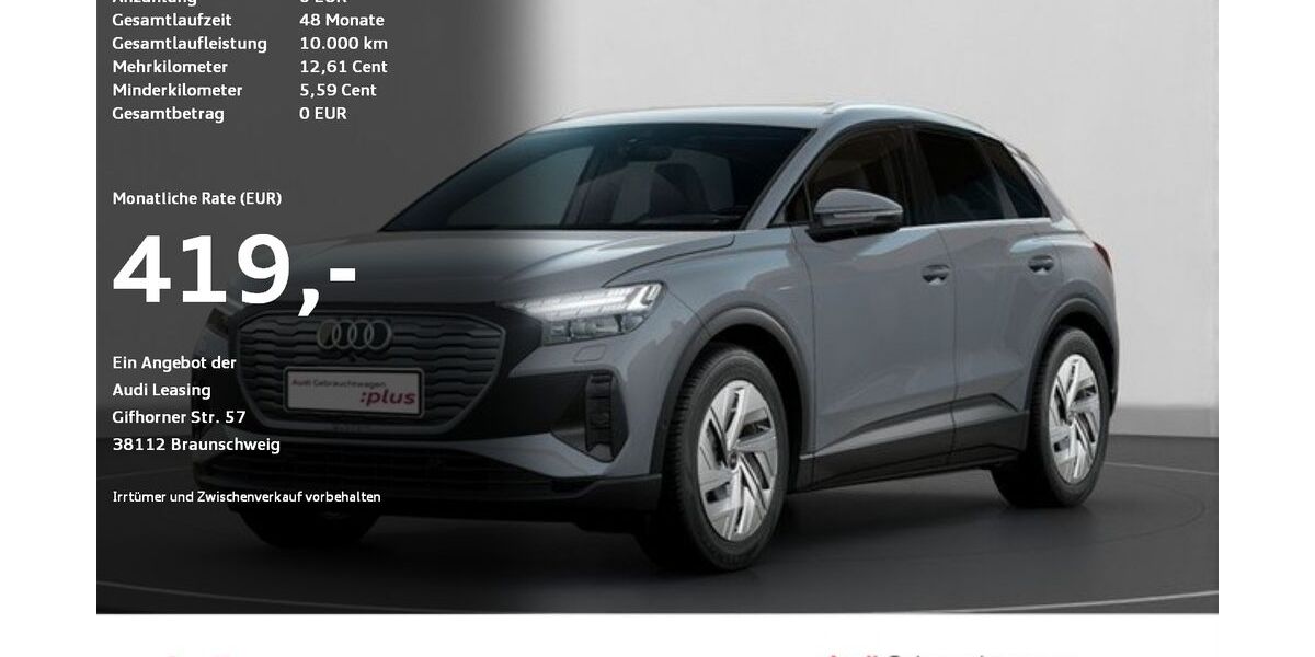 Audi Q4 e-tron 11.032 km 45.980 &euro; Ravensburg 88214