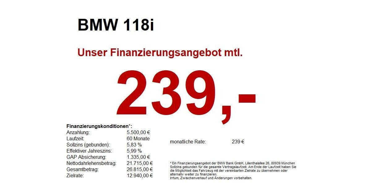 BMW 118 40.427 km 25.444 &euro; Heilbronn 74074