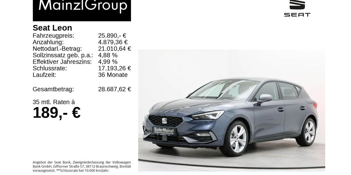 Seat Leon 19.700 km 25.520 &euro; Feldkirchen/Westerham 83620