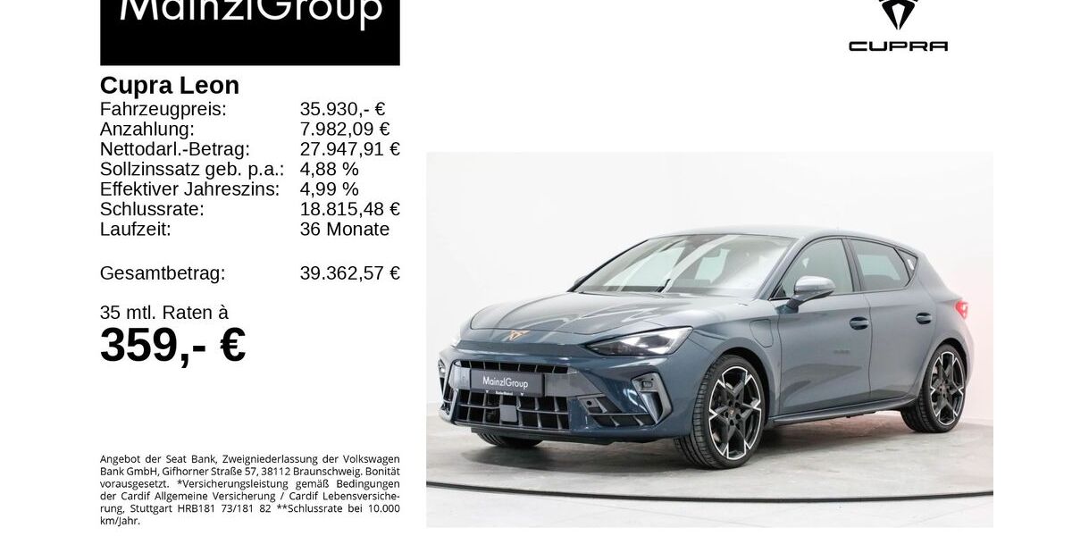 Cupra Leon 12.952 km 35.930 &euro; Feldkirchen/Westerham 83620