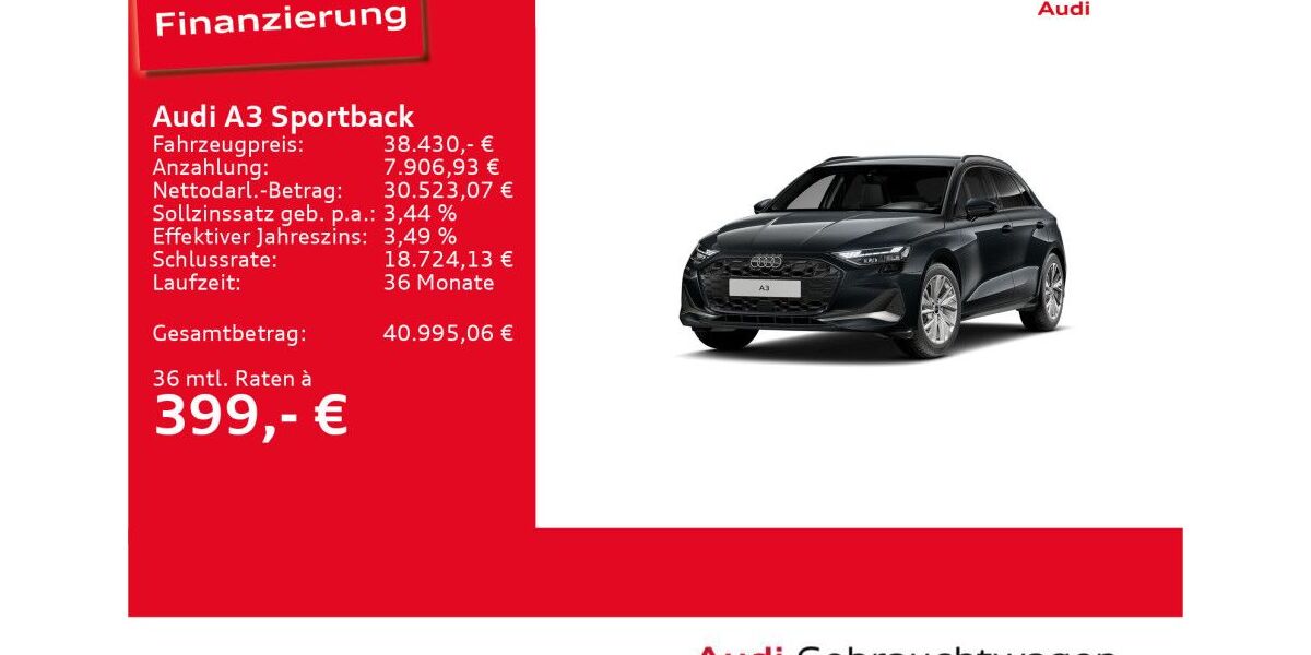 Audi A3 7.448 km 38.430 &euro; Ulm 89073