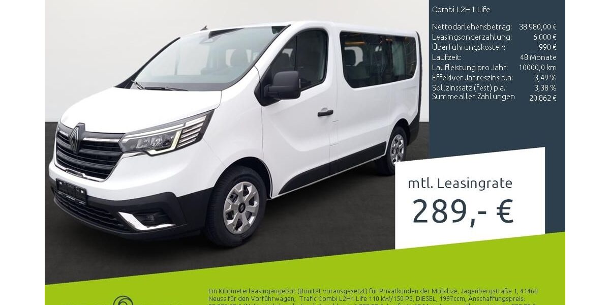 Renault Trafic 4.713 km 38.980 &euro; Stuhr 28816