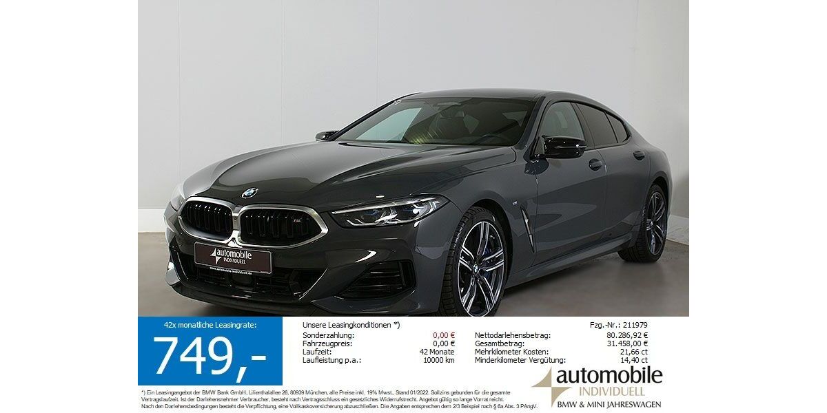 BMW M850 11.500 km 79.949 &euro; Paderborn 33100