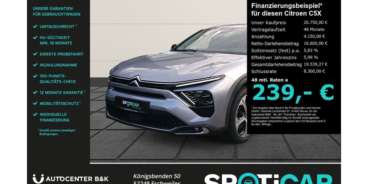 Citroen C5 X 54.500 km 19.990 &euro; Eschweiler 52249