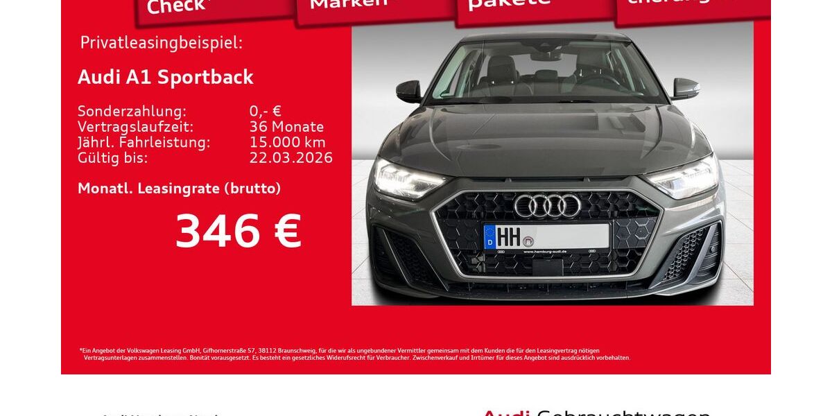 Audi A1 1.890 km 27.720 &euro; Hamburg 22419