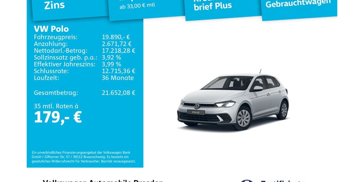 VW Polo 11.984 km 19.890 &euro; Dresden 01169