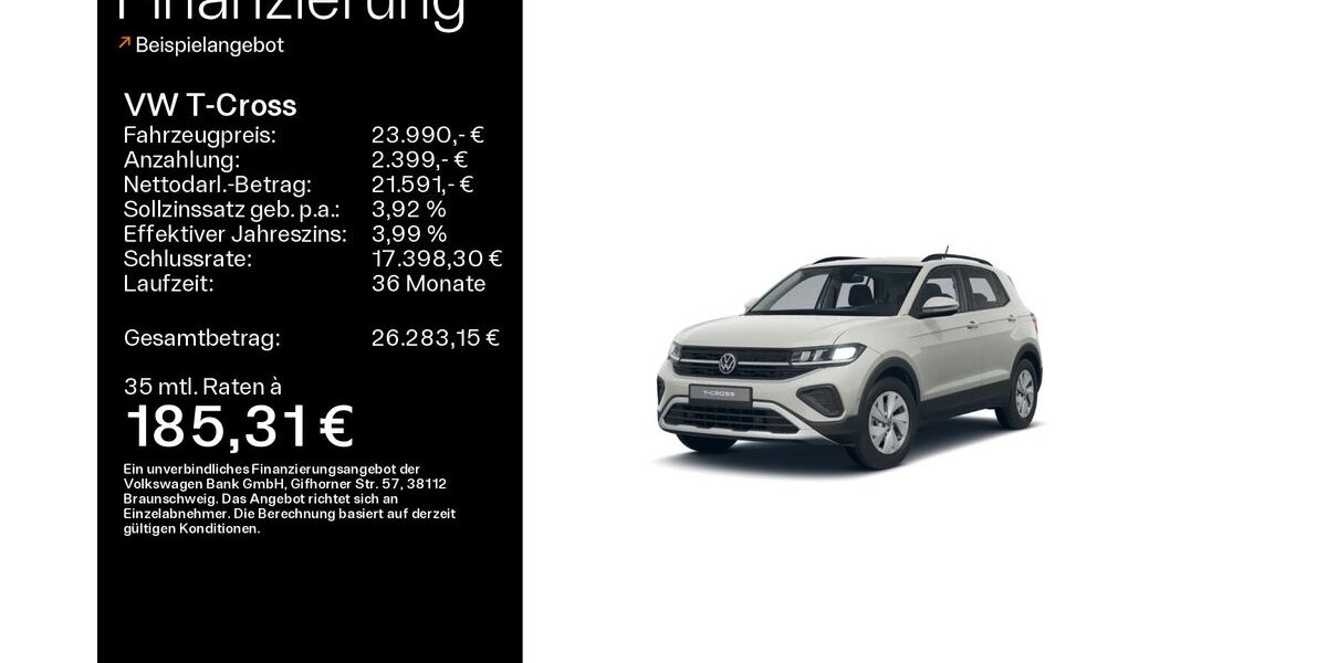 VW T-Cross 13.222 km 23.990 &euro; Lichtenfels 96215