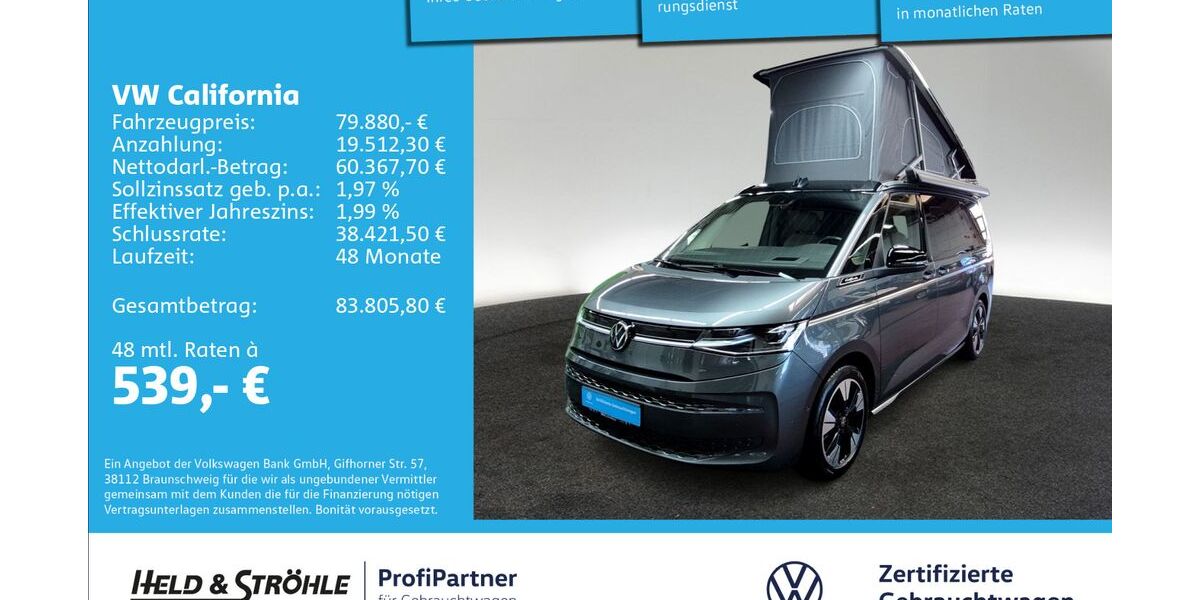 VW T7 California 16.491 km 78.860 &euro; Ulm 89079