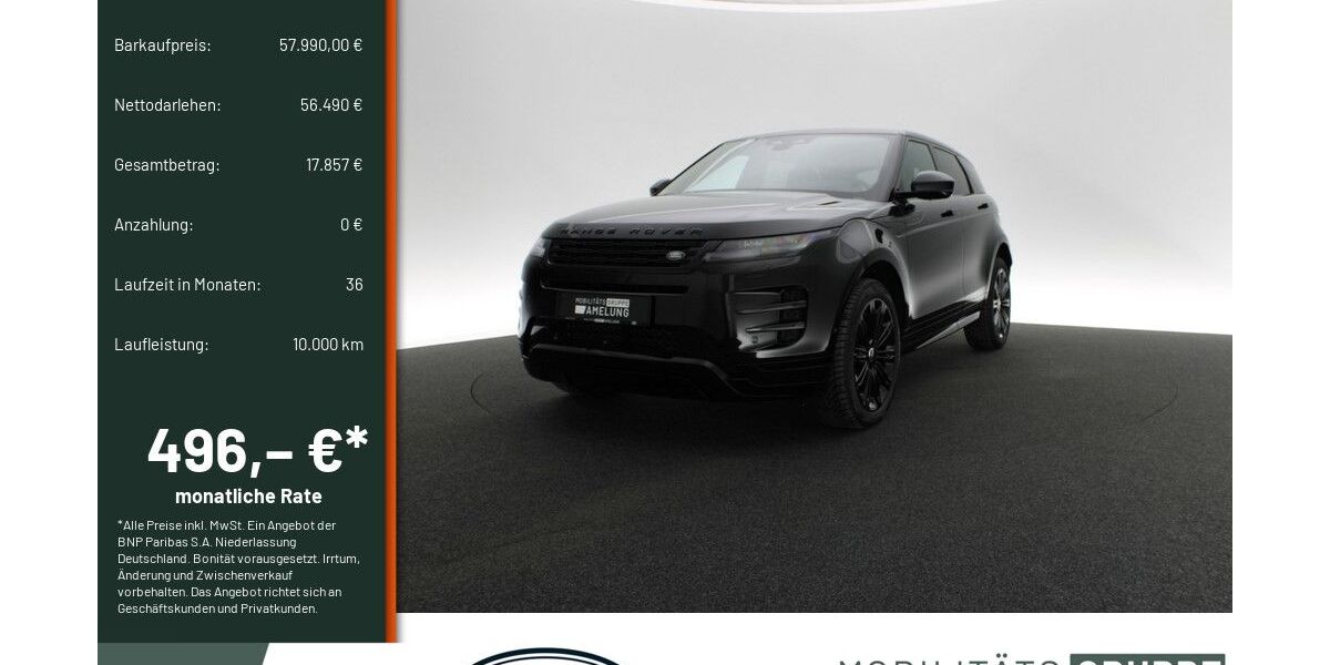 Land Rover Range Rover Evoque 1.500 km 56.499 &euro; Engelskirchen 51766