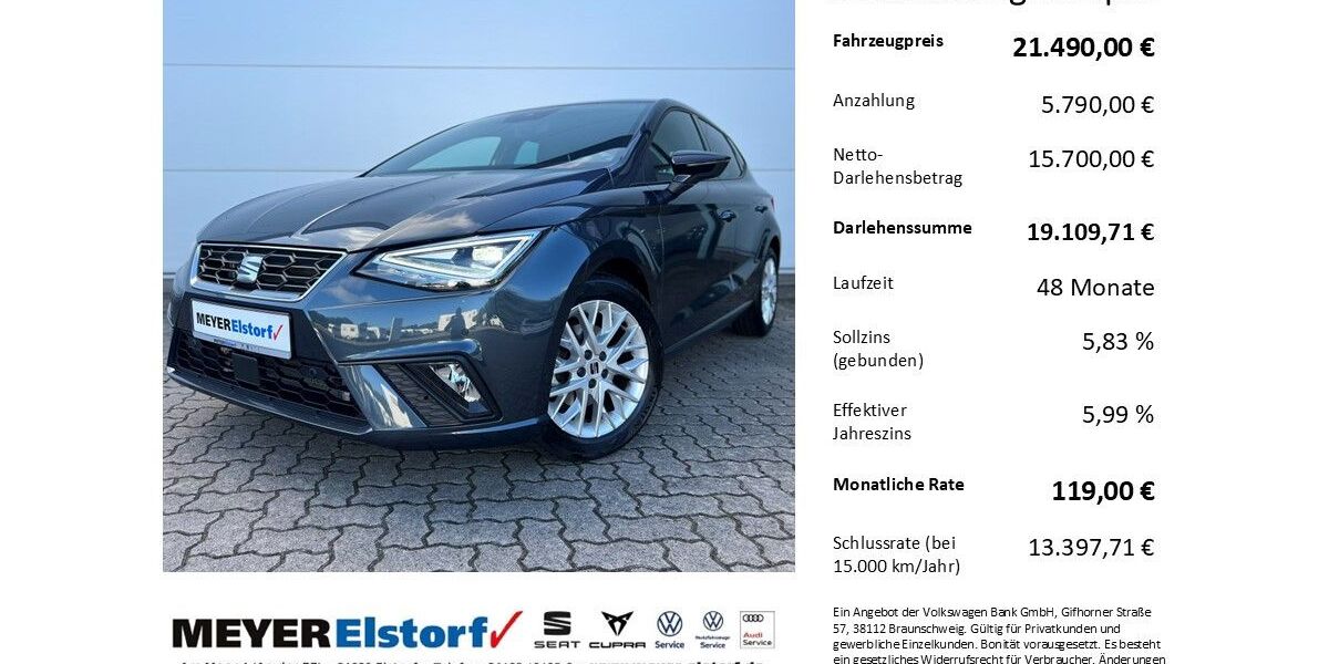 Seat Ibiza 11.800 km 21.490 &euro; Neu Wulmstorf 21629