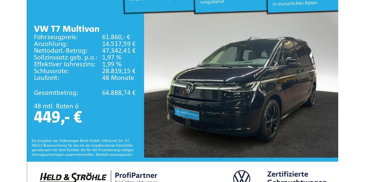 VW T7 Multivan 25.023 km 61.860 &euro; Ulm 89079