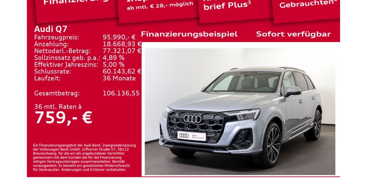 Audi Q7 6.001 km 94.990 &euro; Berlin 12489