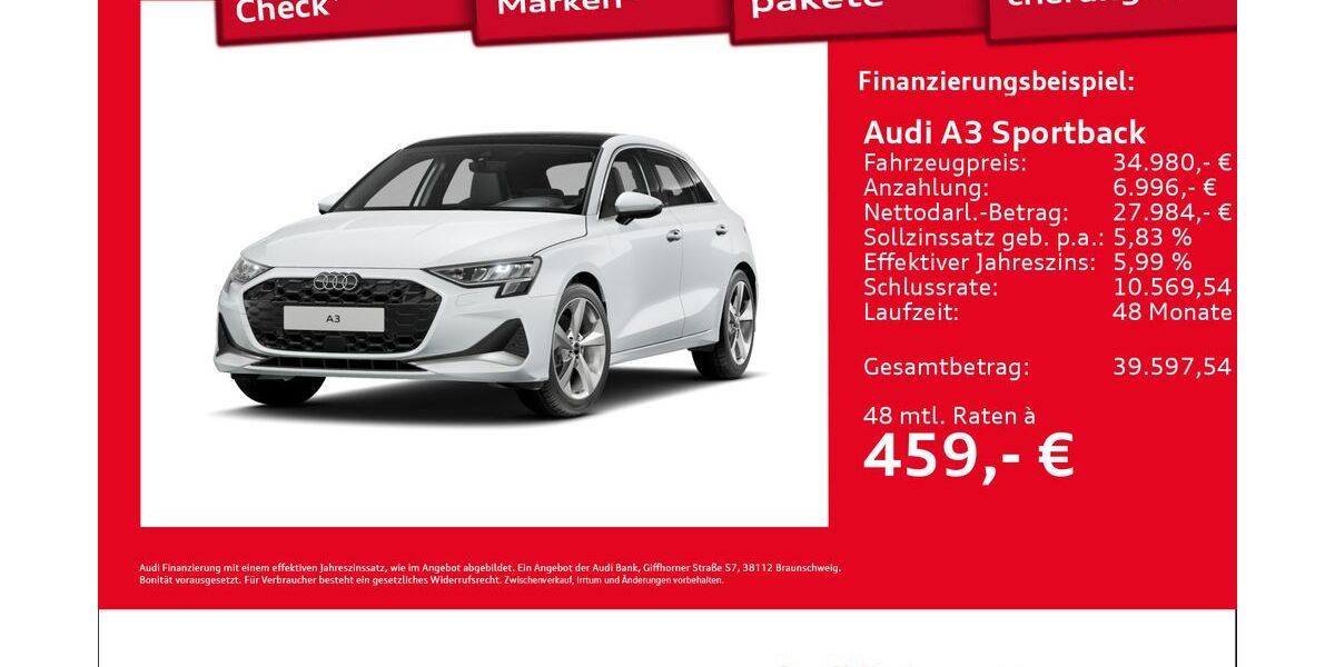 Audi A3 4.483 km 33.380 &euro; Hamburg 22419