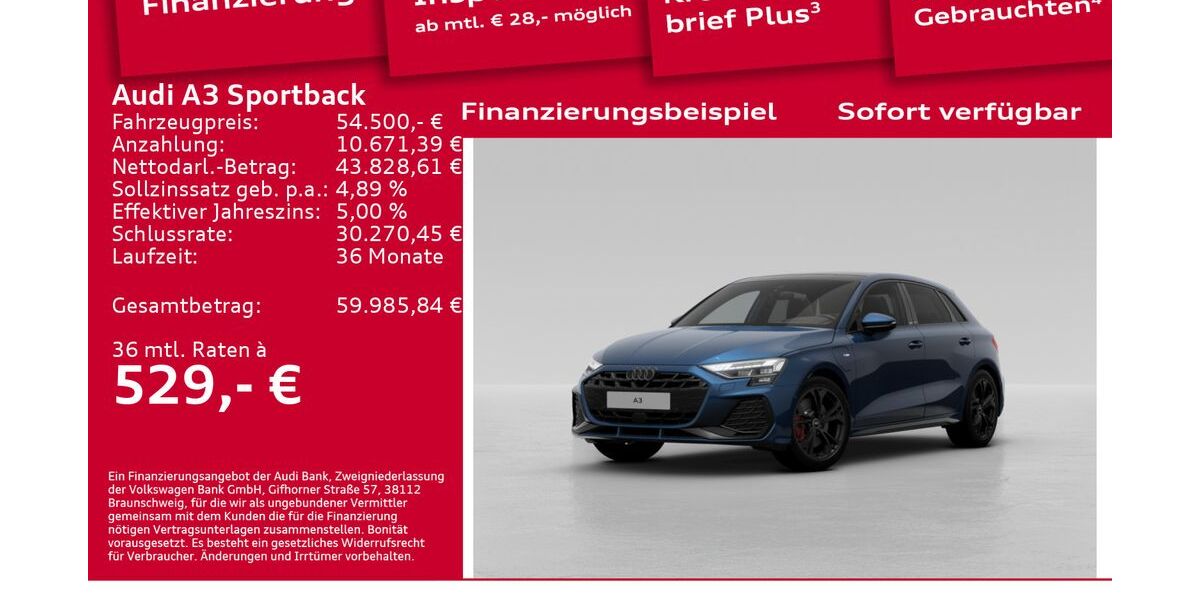 Audi A3 6.001 km 53.900 &euro; Berlin 12489
