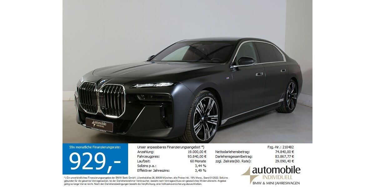 BMW i7 53.400 km 82.740 &euro; Paderborn 33100