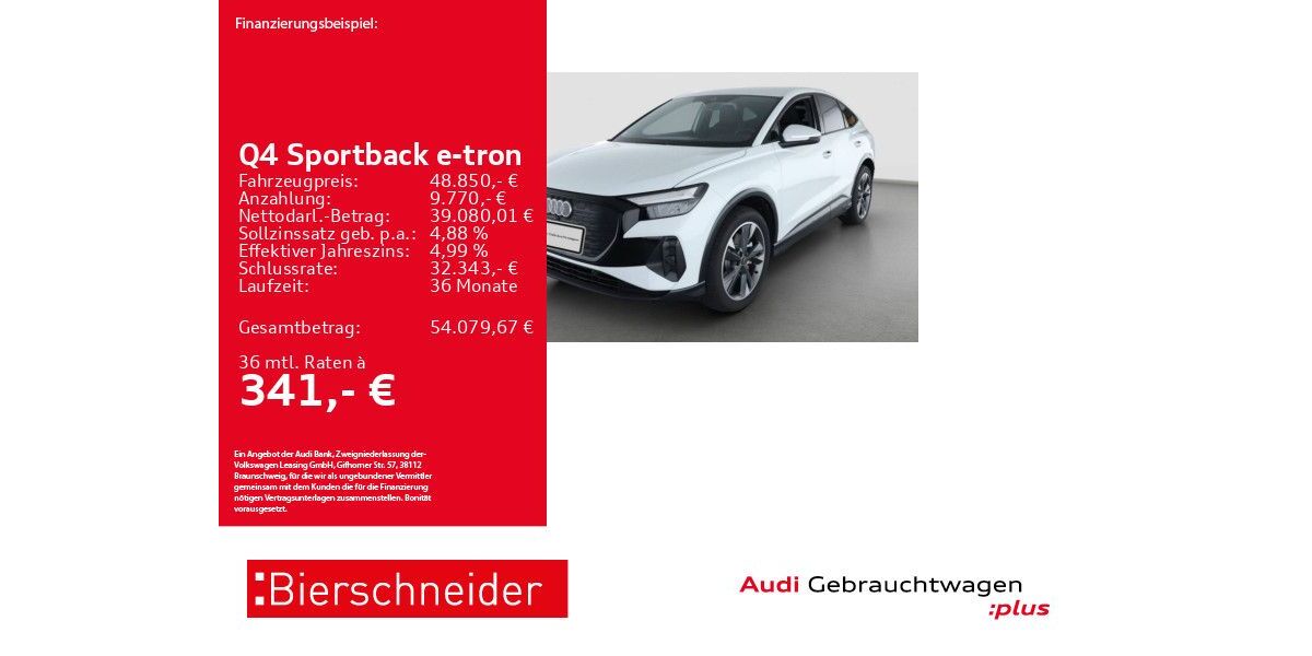 Audi Q4 e-tron 6.833 km 48.850 &euro; Aalen 73431