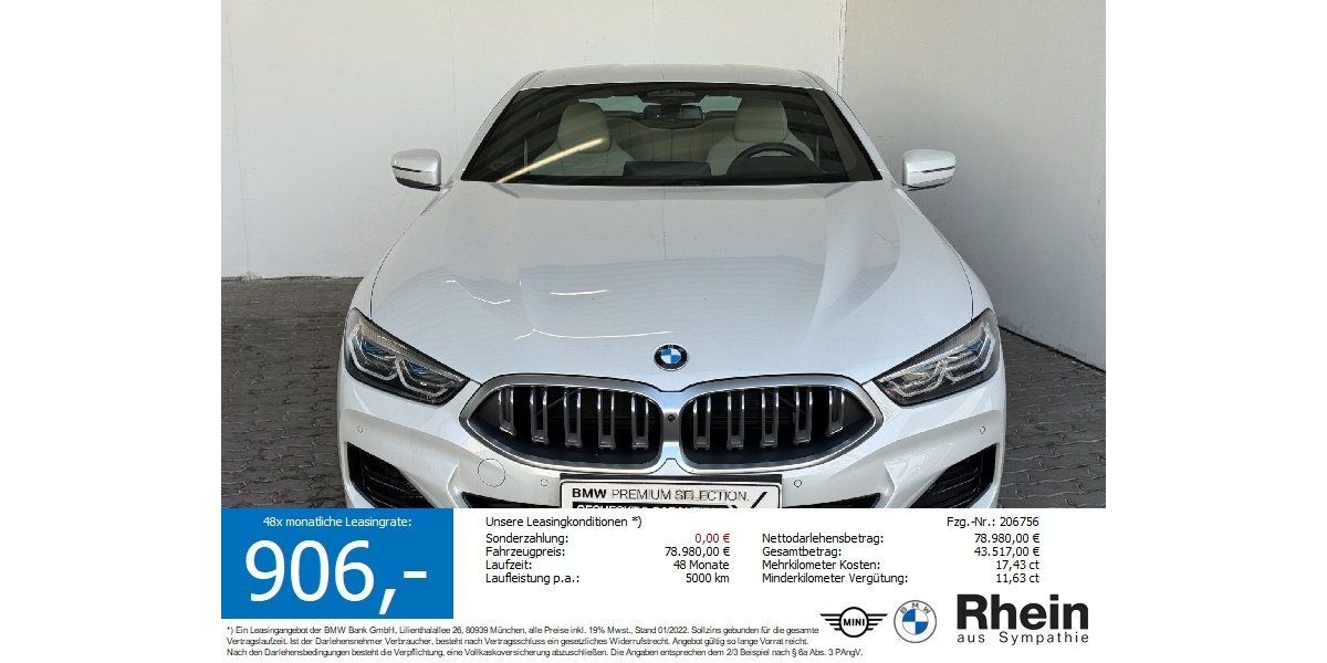BMW 840 4.873 km 76.490 &euro; Heilbronn 74076