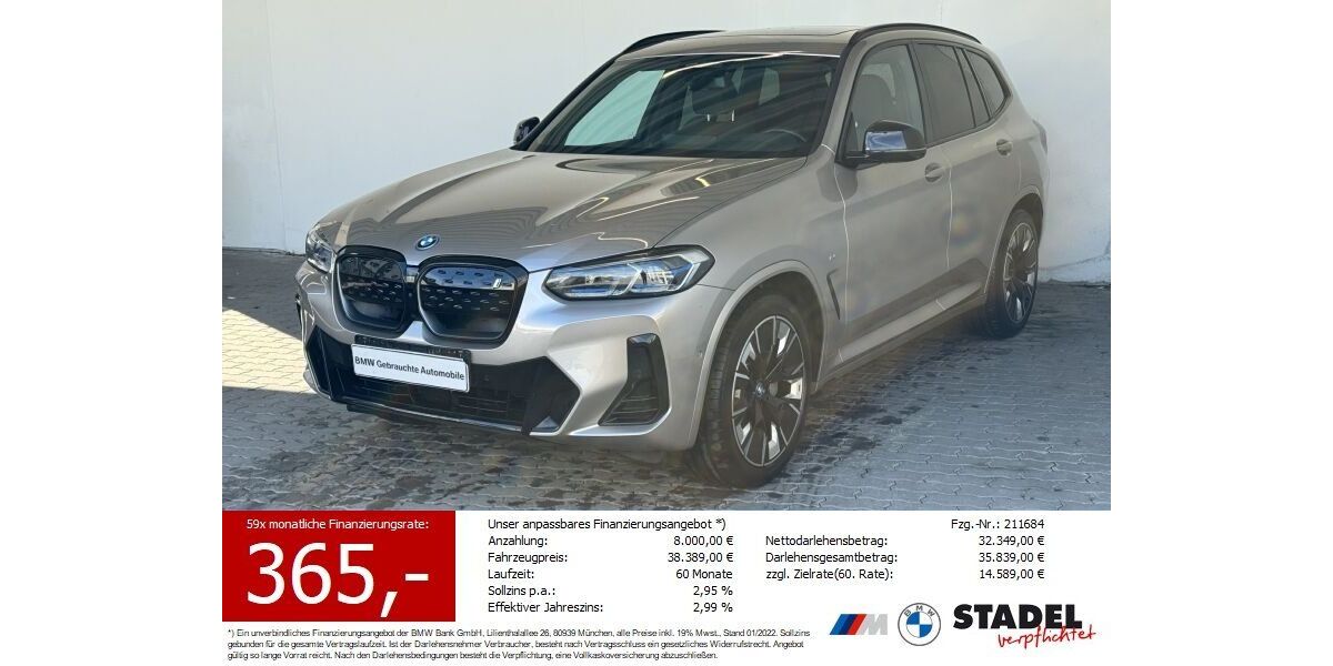 BMW iX3 50.675 km 38.347 &euro; Heilbronn 74074