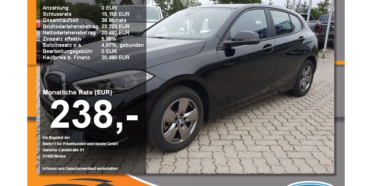 BMW 116 12.350 km 19.980 &euro; Neustadt / Donau 93333