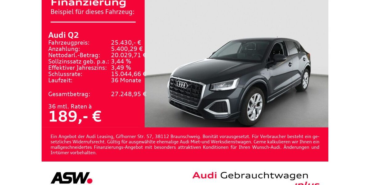 Audi Q2 9.400 km 25.360 &euro; Heilbronn 74074
