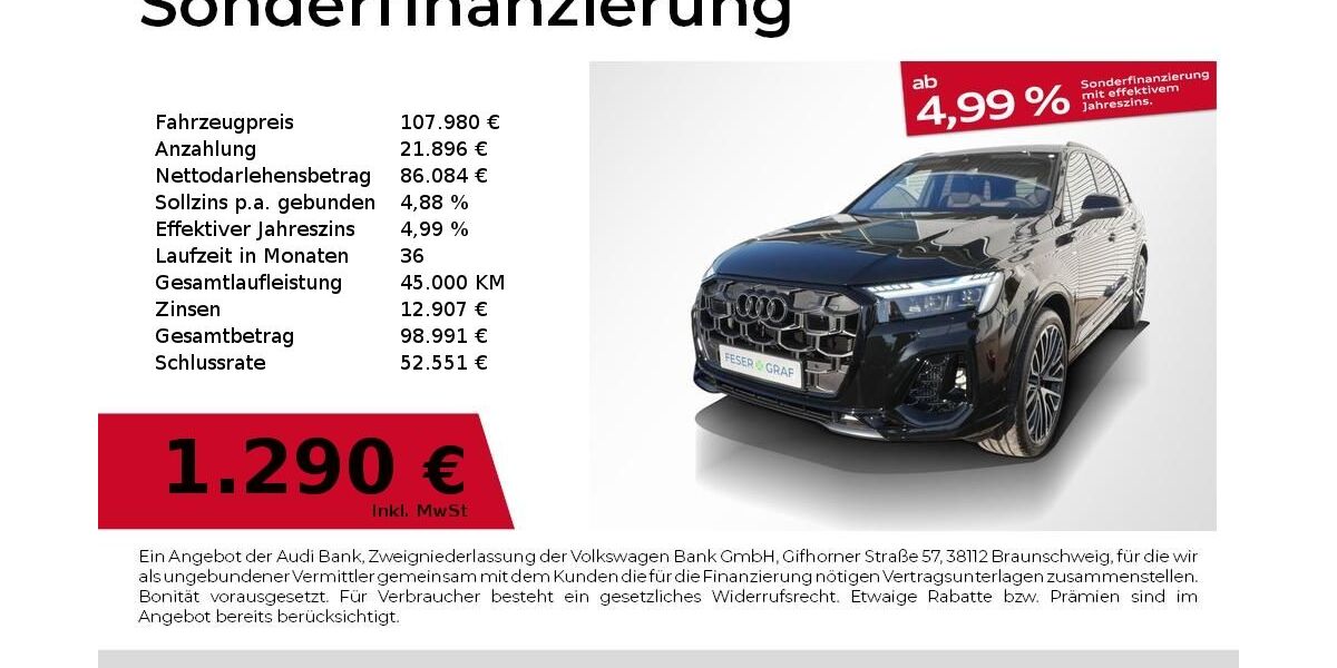 Audi Q7 4.900 km 107.980 &euro; Fürth 90763