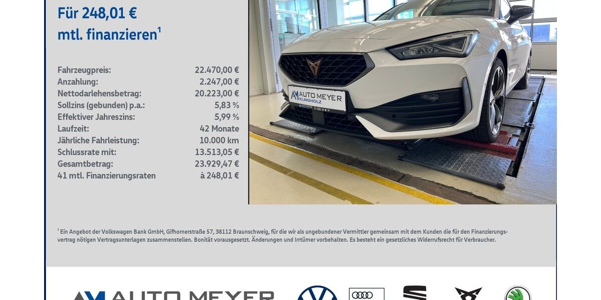 Cupra Leon 101.658 km 22.470 &euro; Ochsenfurt 97199