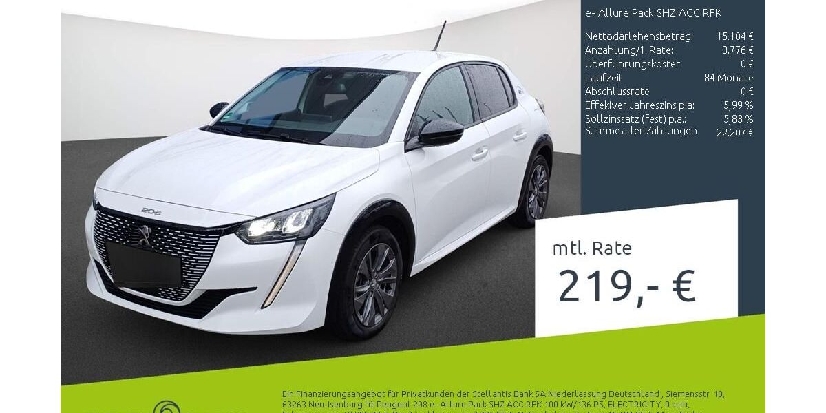 Peugeot 208 23.874 km 18.889 &euro; Borken 46325