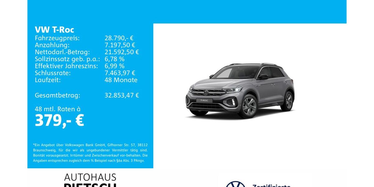 VW T-Roc 27.680 km 28.790 &euro; Melle 49324