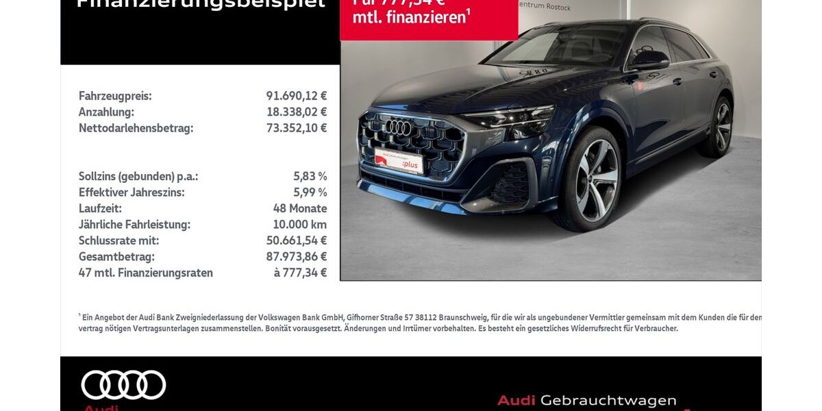 Audi Q8 18.853 km 83.690 &euro; Rostock 18059