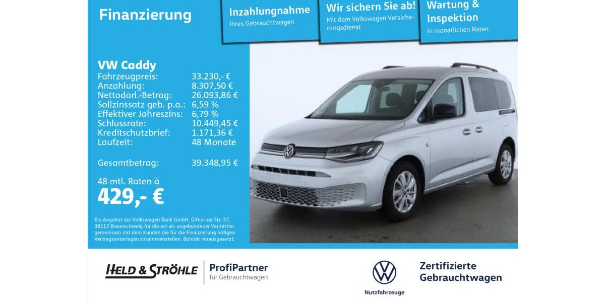 VW Caddy 6.742 km 32.760 &euro; Ulm 89079