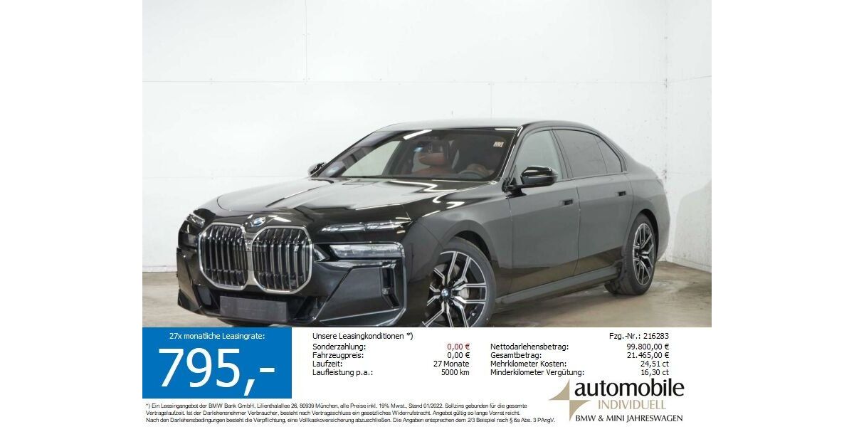 BMW i7 14.100 km 99.830 &euro; Paderborn 33100