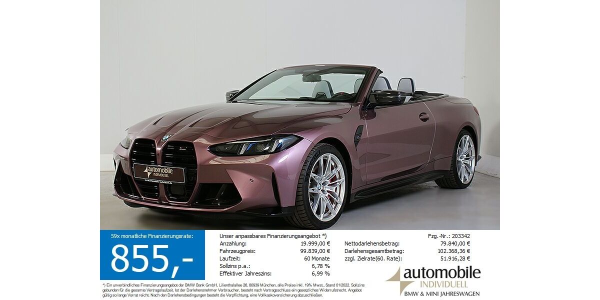 BMW M4 9.250 km 84.830 &euro; Paderborn 33100