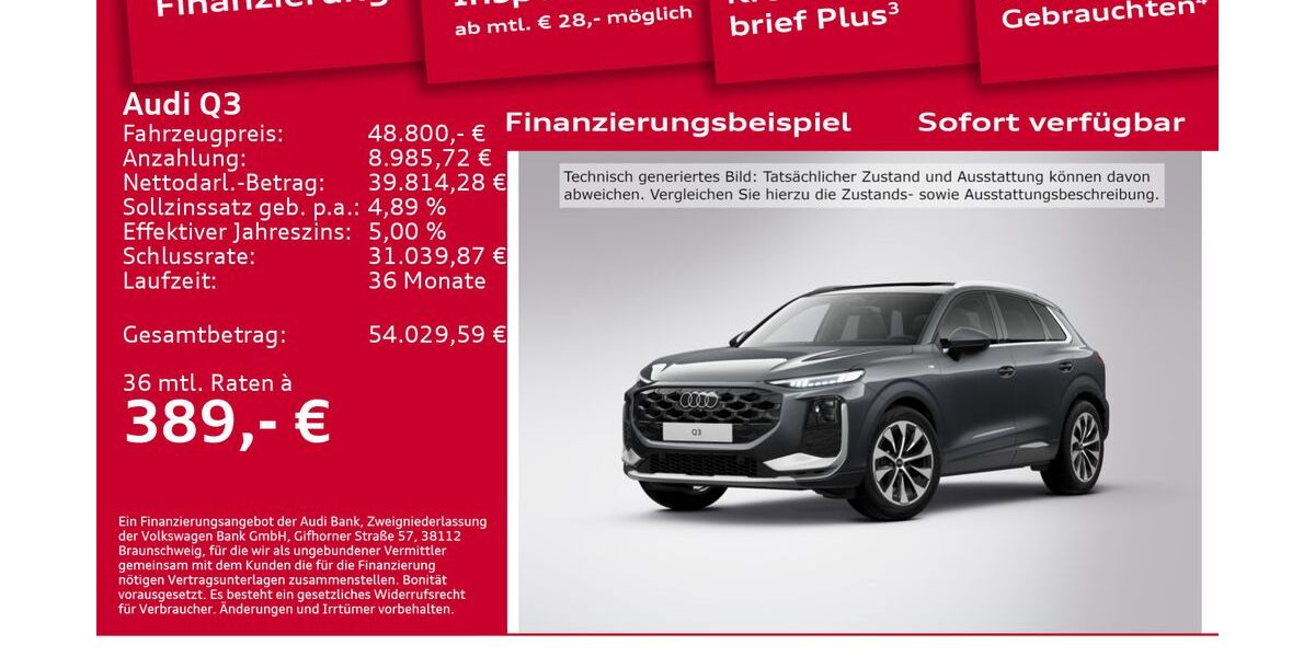 Audi Q3 6.001 km 48.500 &euro; Berlin 12489