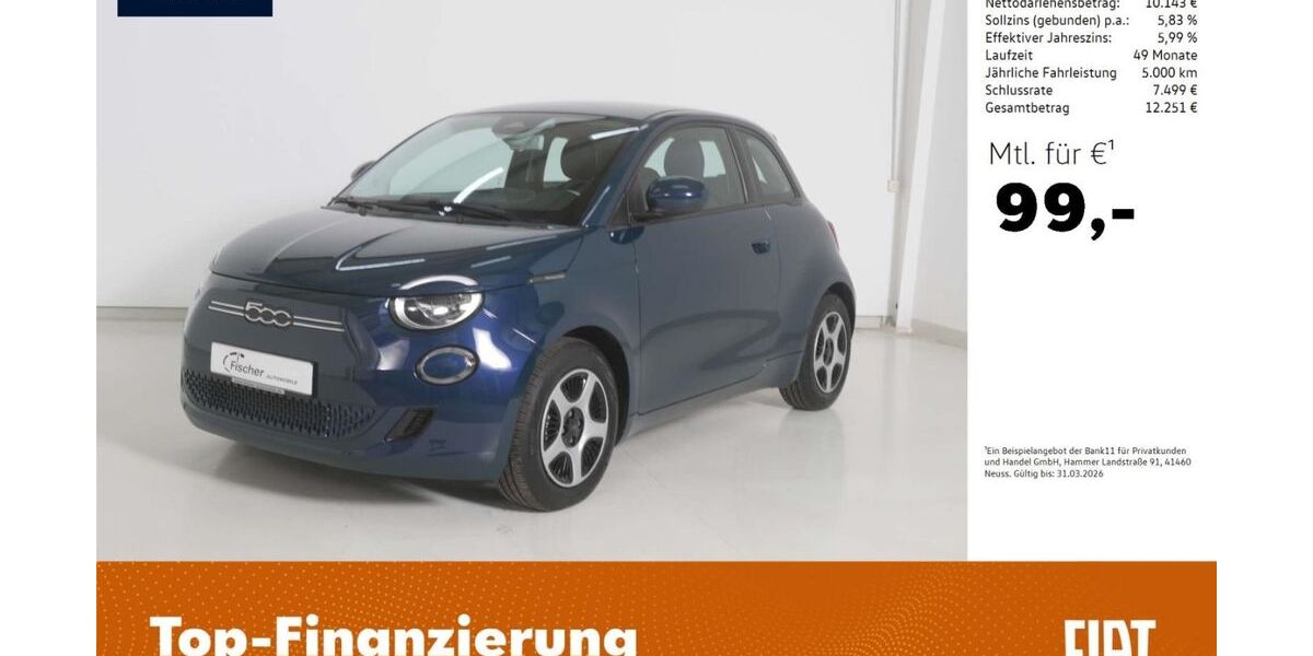 Fiat 500e 12.216 km 11.980 &euro; Pilsach 92367