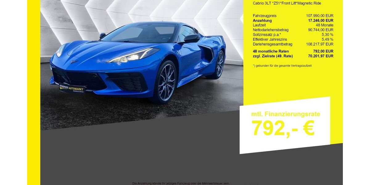Corvette C8 7.220 km 107.990 &euro; Berlin-Französisch Buchholz 13127