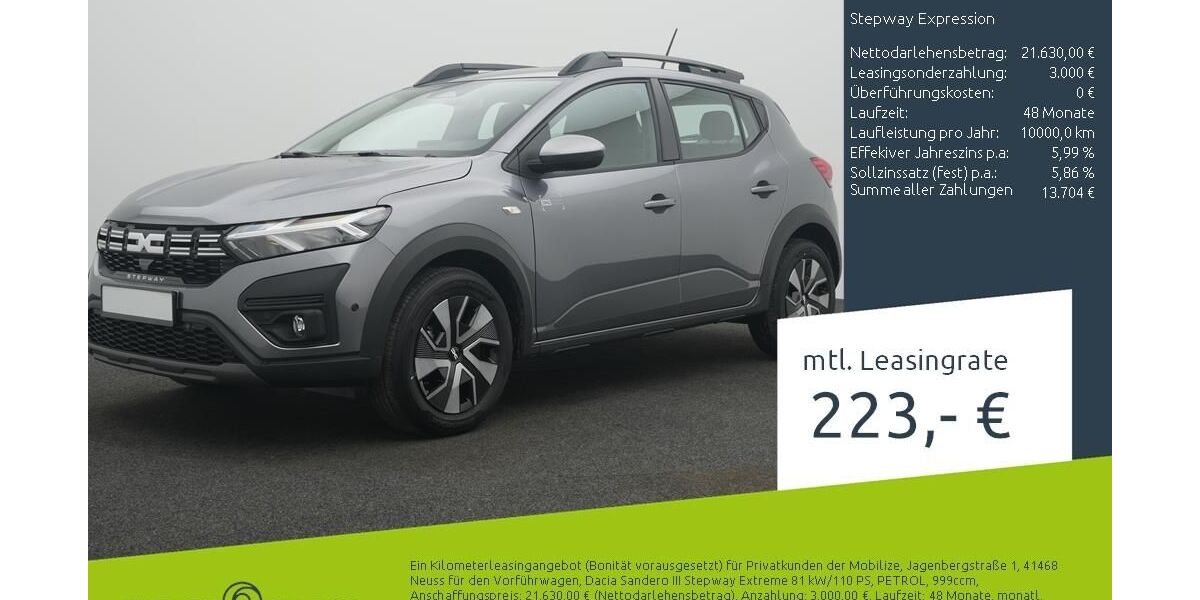 Dacia Sandero 1.500 km 18.190 &euro; Borken 46325