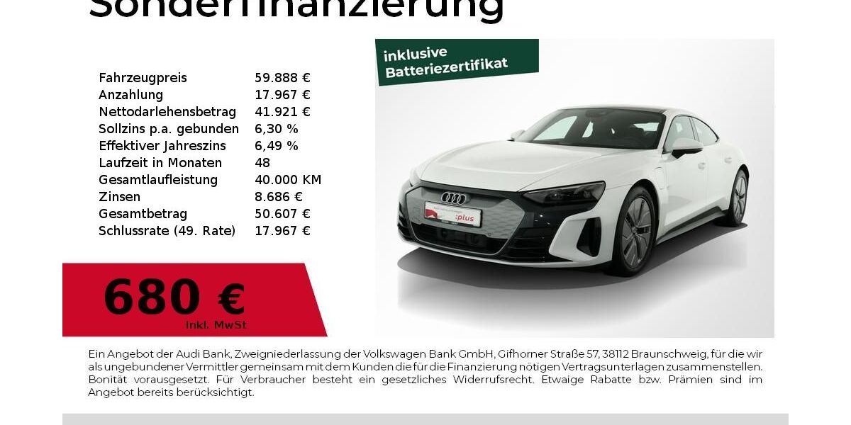 Audi e-tron GT 19.500 km 54.440 &euro; Nürnberg 90411