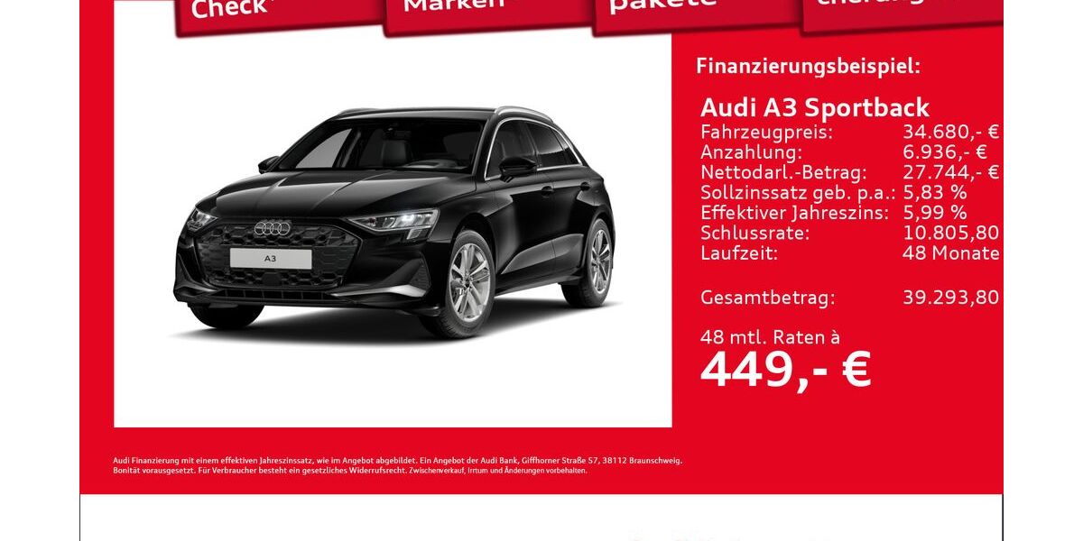 Audi A3 10.804 km 34.680 &euro; Hamburg 22419