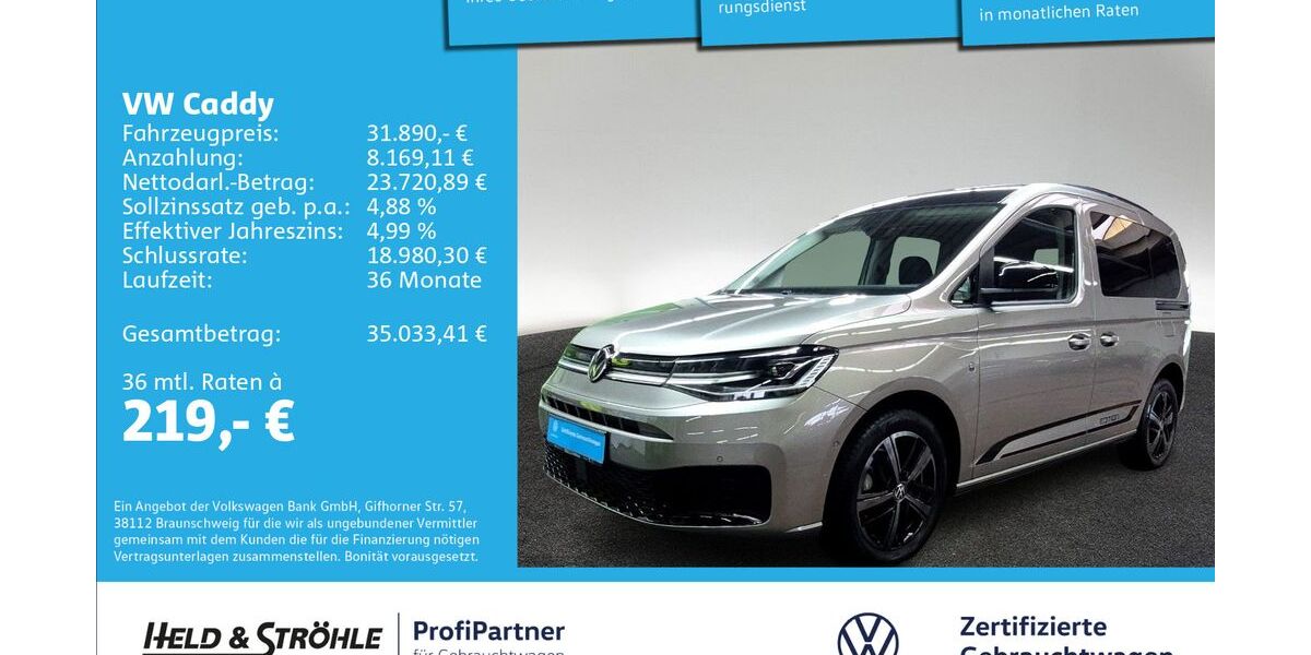 VW Caddy 12.985 km 31.890 &euro; Ulm 89079