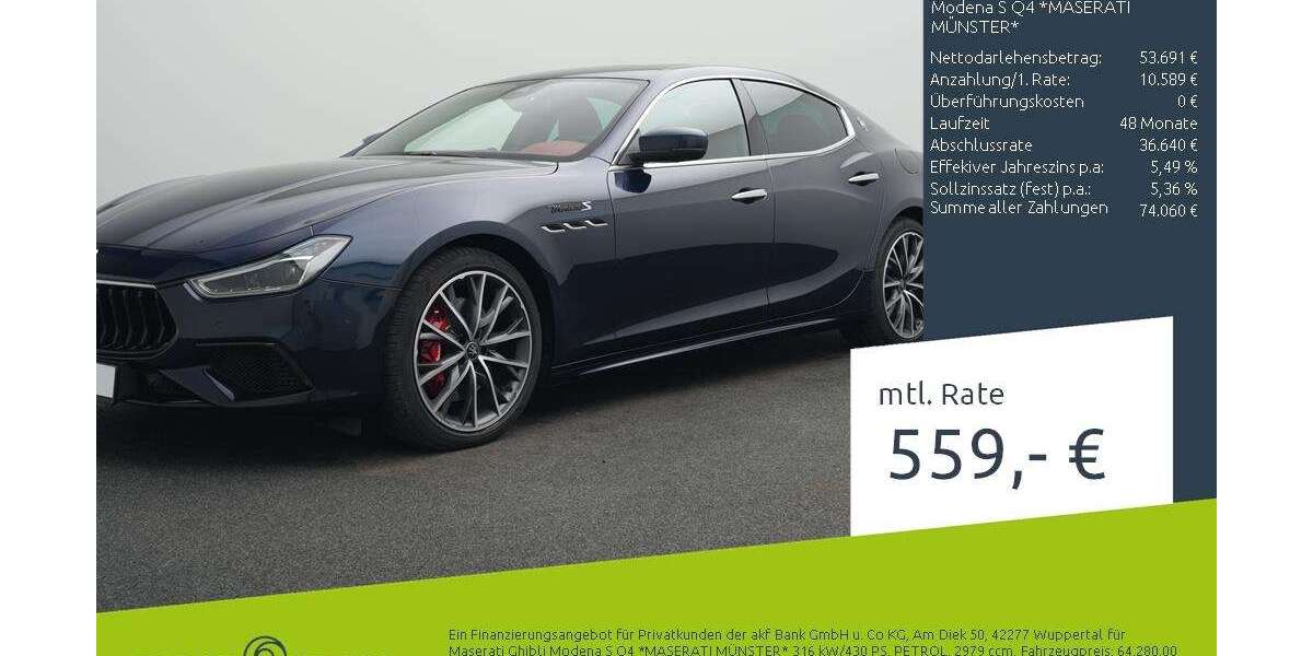 Maserati Ghibli 23.500 km 64.280 &euro; Münster 48163