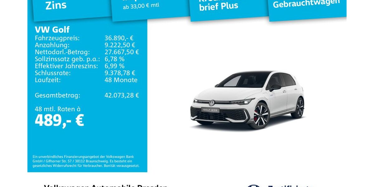 VW Golf 10.984 km 36.890 &euro; Dresden 01067